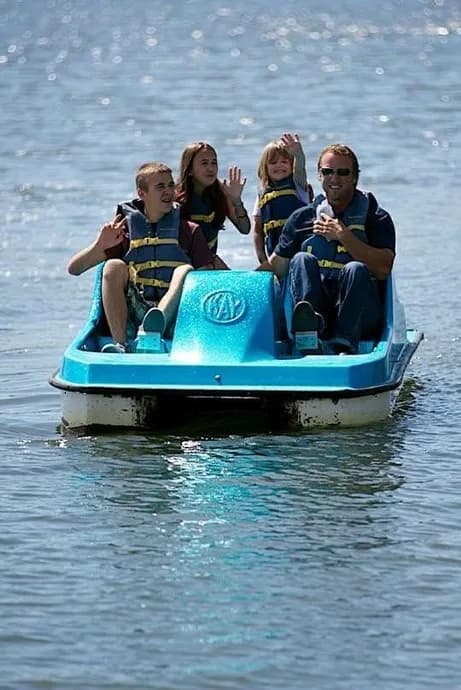 The Anderson family on the lake
